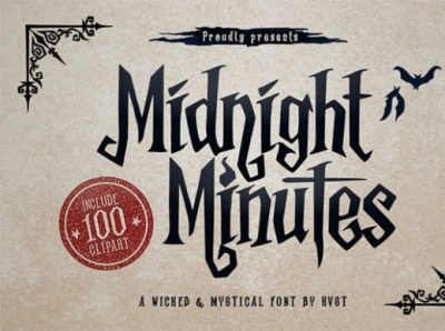 Midnight Minutes Font font fonts ghotic fonts midnight minutes font