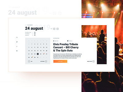 CALENDAR bright colors calendar design flat main main page minimal ui ux web website