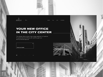 APELLA APARTMENTS apartments black building construction flat main page minimal office ui ui design ux web website