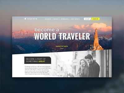 Daily UI 003 landing page login travel web design website