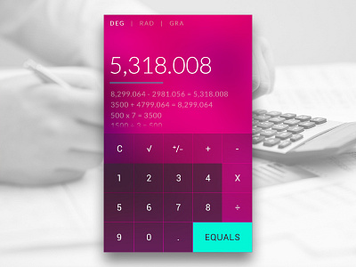 Daily UI 004 8008135 bokkeh calculator saturation