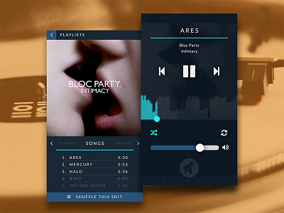 Daily UI 009 bloc party player ui ux