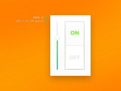 Daily UI 015 on off orange simple slider switch ui ux