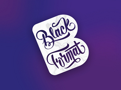 Blackformat Logo Playoff calligraphy icon typography