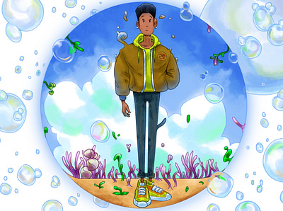 - Daydream - artwork bubbles characterdesign daydream digitalart digitalpainting dream illustration photoshop