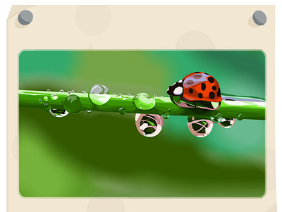 Daily study #6 artwork cartoon colors conceptart design digitalart digitalpainting drawing drop frame graphic design illustration ladybug macro mood nature photoshop style