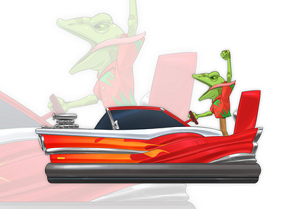 Villain's Hovercraft - Havana Quest animation artwork car cartoon clothing conceptart cuba design digitalart digitalpainting drawing frog game gameart illustration photoshop style vehicle videogame