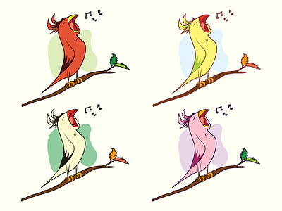 Singing Bird bird bird character character character design characterdesign characters color combinations cute cute character cute design design illustration illustrator singing bird singing character