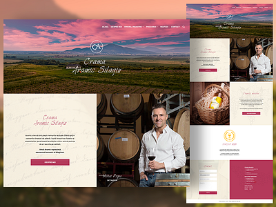 Crama Aramic website redesign aramic concept design graphic design proposal redesign romania ui ux website winery