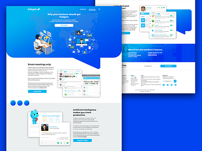 Hubgets Product Tour - redesign proposal chat concept graphic design hubgets platform proposal redesign ui ux web design