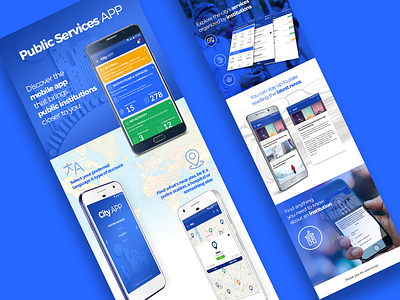 Public Services App app city concept design graphic design mobile public services ui ux visual design