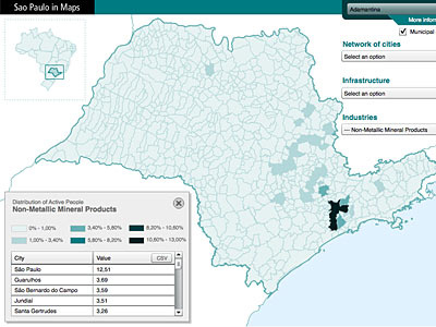 InvesteSP - UI and AS3 Map as3 brazil flash map sao paulo ui