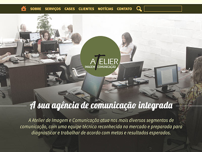 Atelier Homepage green homepage public relations yellow