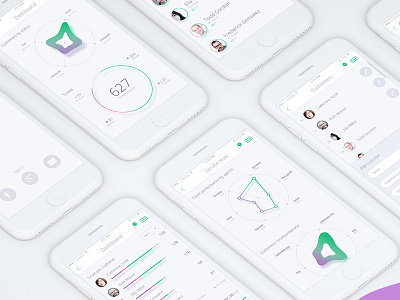 Greeny app chart dashboard mobile ui