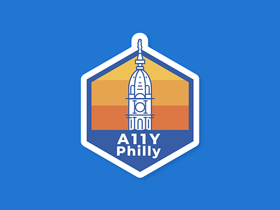 A11Y Philly a11y accessibility data meetup philadelphia sticker sticker design