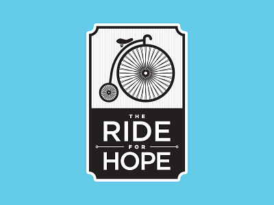 Ride For Hope bicycle bike logo vector