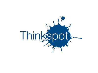 Thinkspot 1 color ink blot logo vector