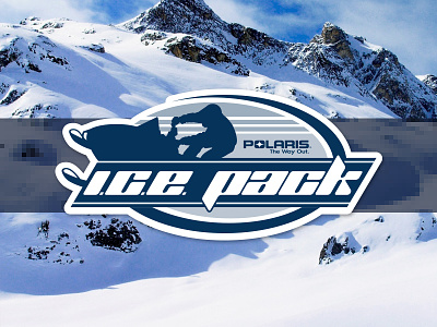 Polaris I.C.E. Pack apparel logo polaris snow mobiles vector