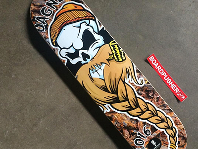 Dagner Pipes "Skull Logo" and Skateboard illustration logo skateboard skull