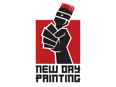 New Day Painting 2-color constructivism logo