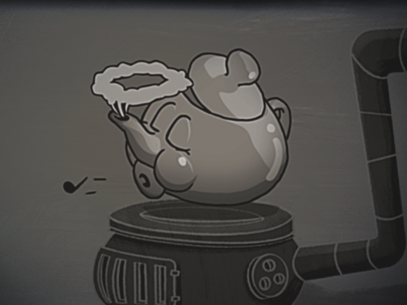 Steamy Steve 50s cel animation disney teapot
