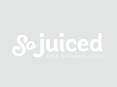 So Juiced cold pressed juice juice company logo design typography