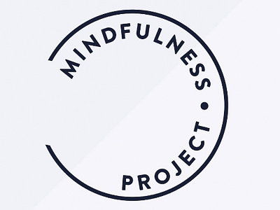 Mindfulness Project Logo Mark calm logo design mindfulness peaceful retreat typography