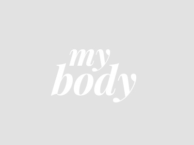 My Body Logo Design grey logo design my body serif typography white wordmark