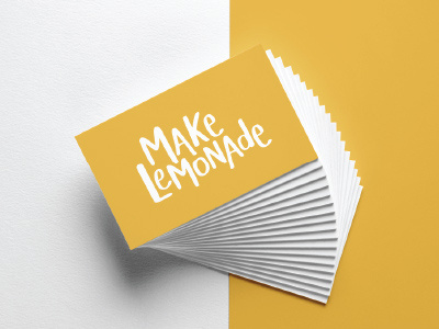 Make Lemonade branding handwritten logo lemonade logo design yellow