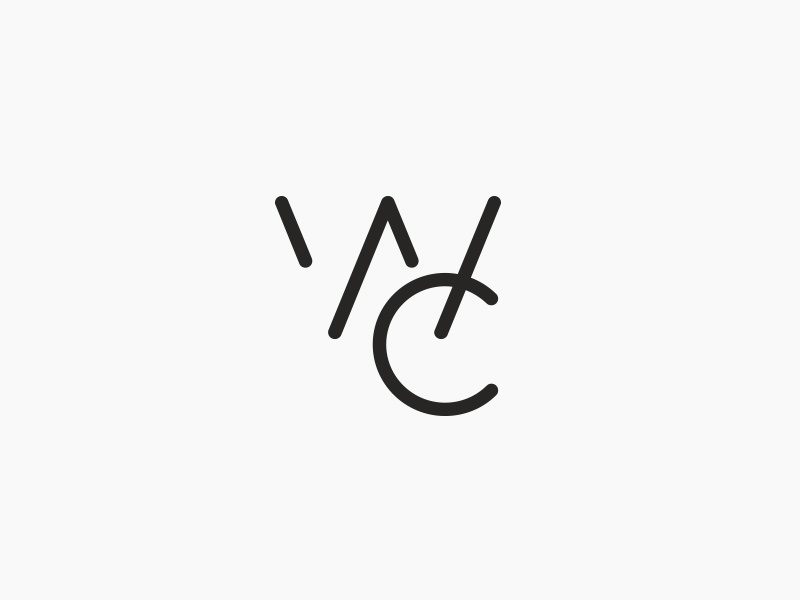 Secondary Mark modern c w typography letterform black logo design branding secondary logo