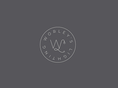 Worley's Lighting branding icon logo logo mark minimal modern typography