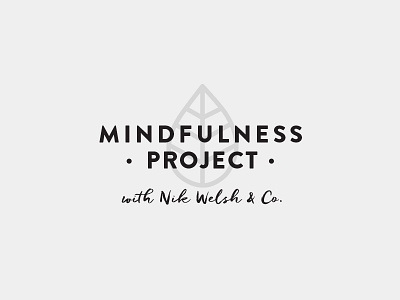 Mindfulness Project black branding logo logo design mindfulness sans serif