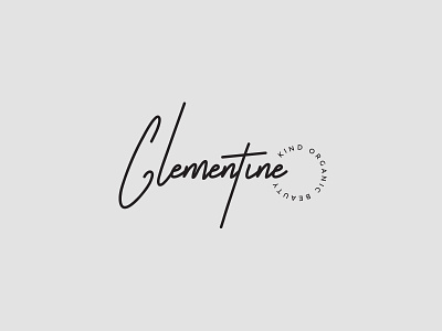 Clementine Logo beauty logo branding clean design modern logo organic secondary logo skincare logo submark typography