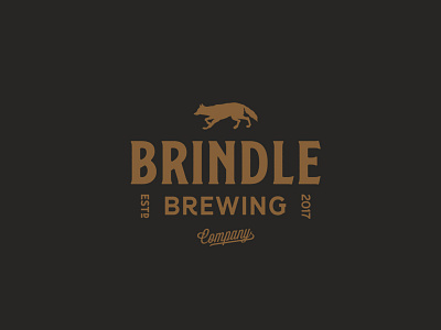 Brindle Brewing Company beer black branding gold illustration logo design logo mark modern typography