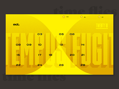 Calendar Iteration calendar exploration typography