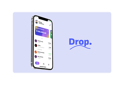 Drop - Online bank app app design ui