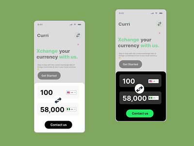 Currency Exchange Modal - Light and Dark Mode