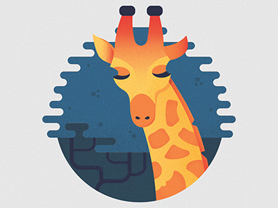 sleeping giraffe africa animals flat giraffe illustration sliping