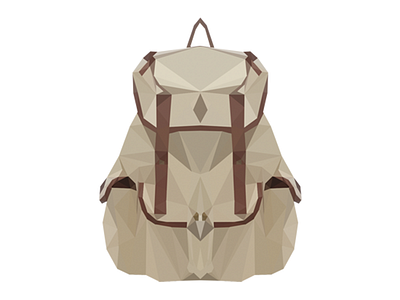 Low Poly Backpack backpack design graphic low low poly poly