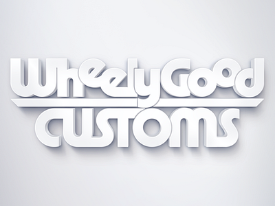 Wheely Good Customs Logo art design lettering logo photoshop skeuomorphism type typography
