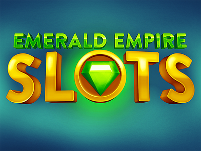 Emerald Empire Slots Logo art casino design game lettering logo photoshop typography