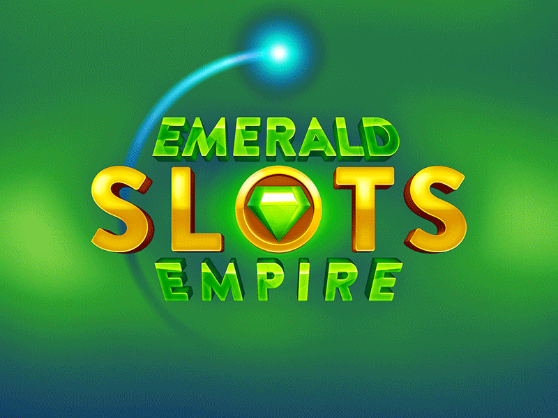Emerald Empire Slots Logo animation art design game lettering logo skeuomorphism typography