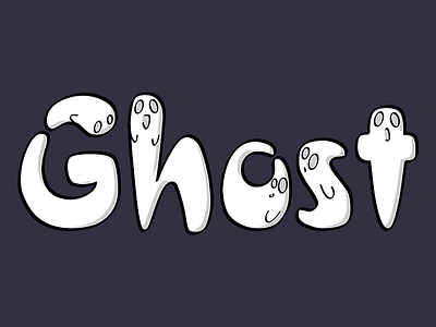 Ghost Logo art design game lettering logo photoshop type typography