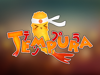 Tempura Logo art design lettering logo photoshop skeuomorphism type typography