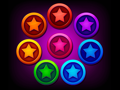 Rainbow Star Icons