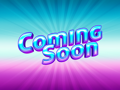 Coming Soon art design game lettering logo photoshop type typography