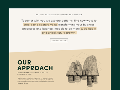 Landingpage – sections beige branding collage design illustraion landingpage planet sections typography webdesign website