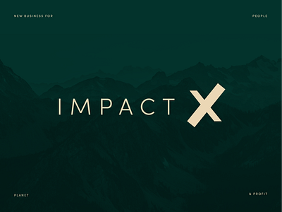 Logodesign – impact x beige branding dark green design logo planet royal green symbol typography x