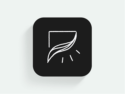 Procreate App Icon submission app brush bw creativity draw endless icon illustration ipad lineart minimalist monogram p procreate swoosh