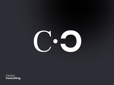 Logodesign Clavien Consulting agile branding infinity initials logo monogram on point typography wordmark